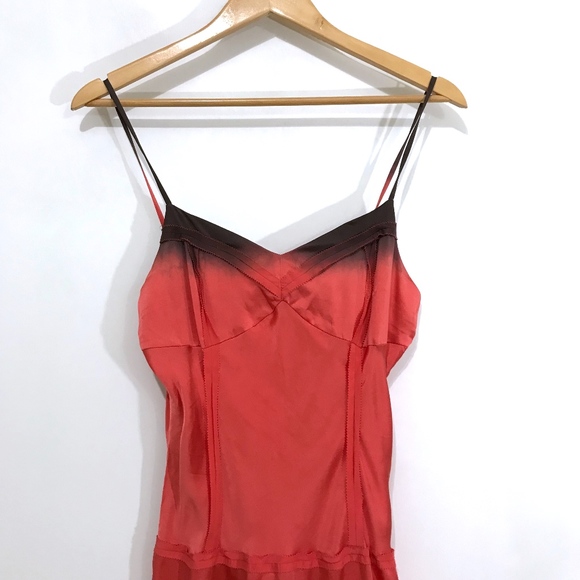 American Retro Ombre Silk Slip Dress - Picture 2 of 8